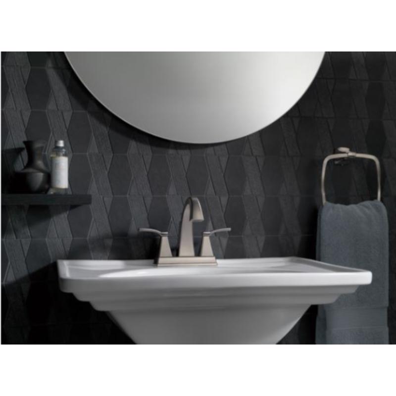 Delta Stainless Steel Pop-up Bathroom Sink Faucet 4 in.