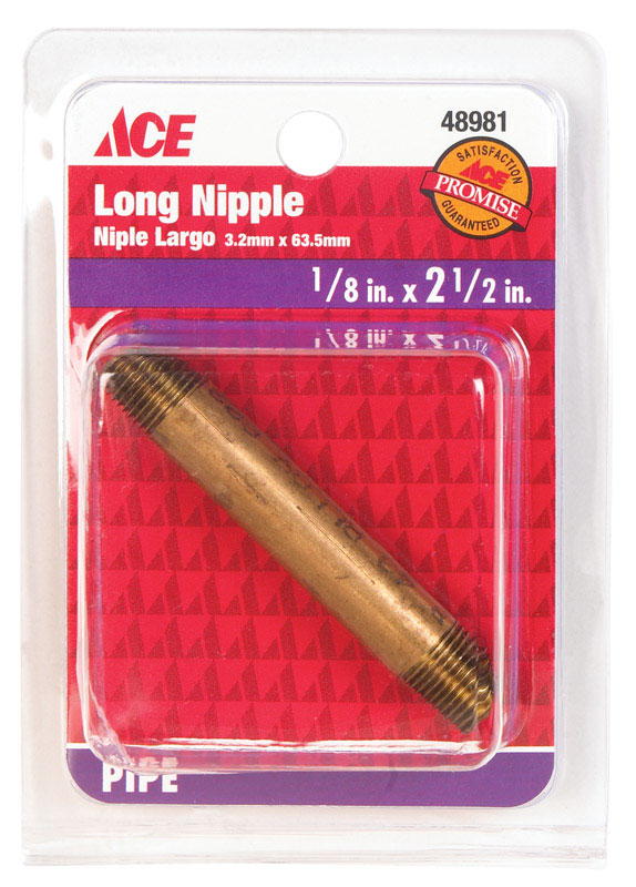 NIPPLE 1/8X2-1/2"BRS