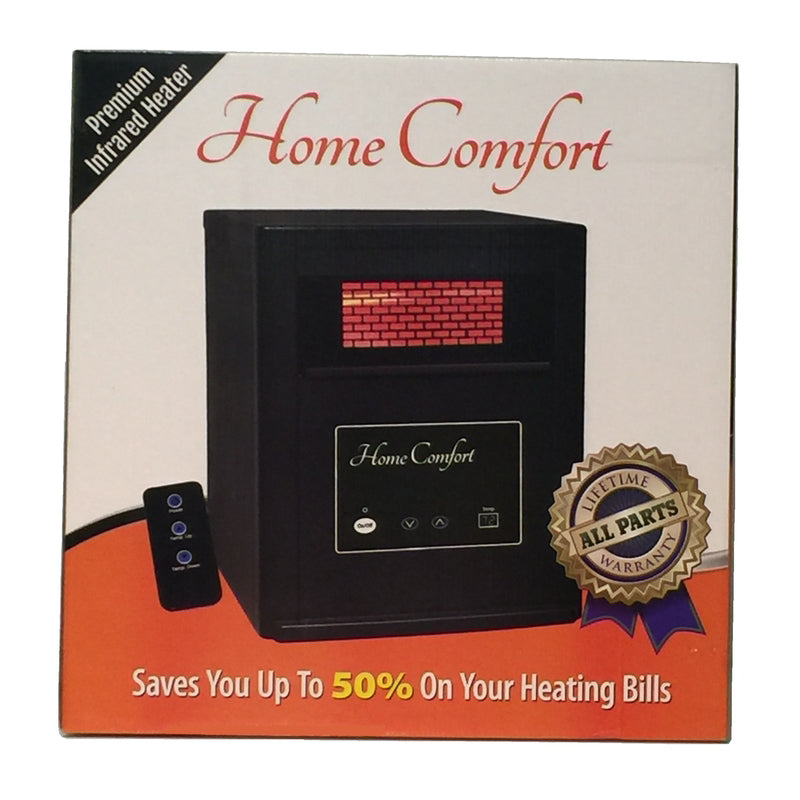 Home Comfort 1500 sq ft Electric Infrared Heater w/Remote 5200 BTU