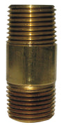 NIPPLE 1/4"X2" RD BRS