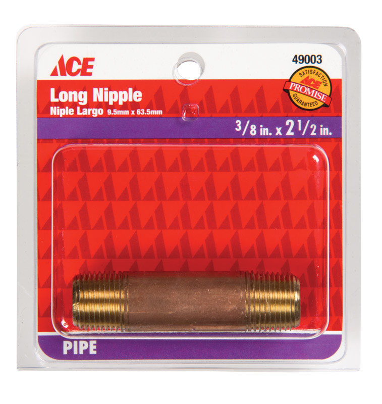 NIPPLE 3/8X2-1/2" BRS