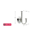 Delta Porter 5.98 in. H X 3.78 in. W X 2.95 in. L Chrome Robe Hook