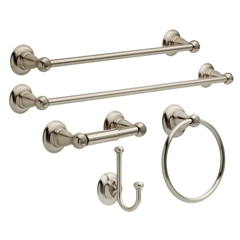 Delta Porter Brushed Nickel Towel Bar 18 in. L Die Cast Zinc