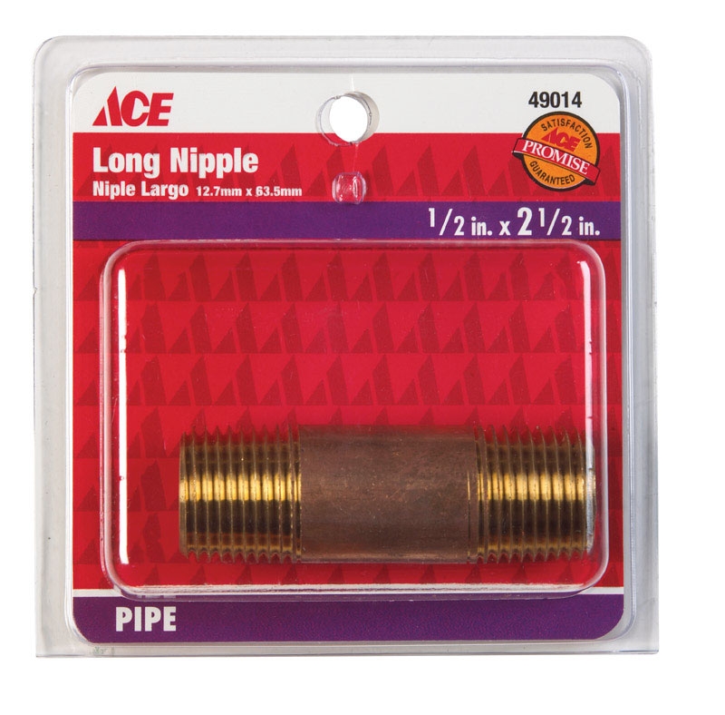 NIPPLE 1/2X2-1/2" BRS