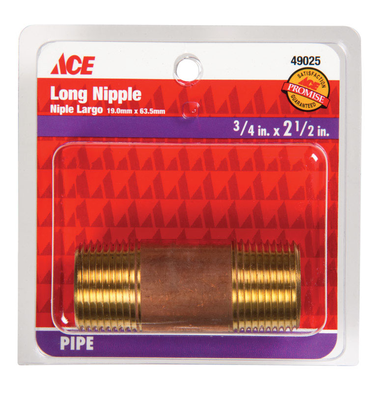 NIPPLE 3/4X2-1/2" BRS