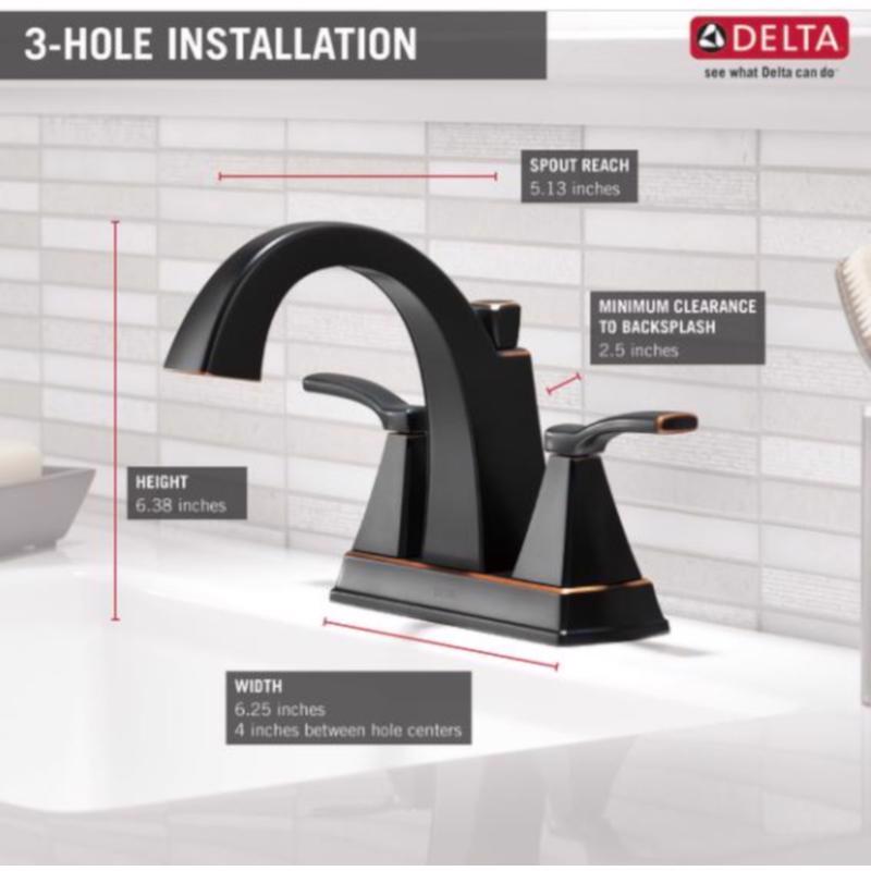 Delta Oil Rubbed Bronze Bathroom Faucet 4 in.