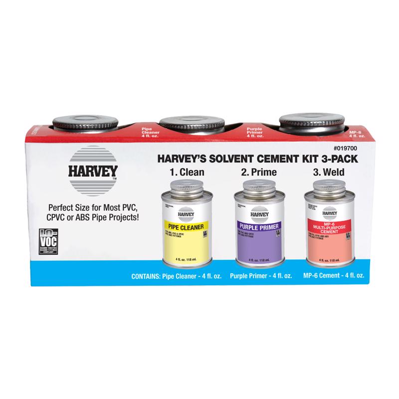 Harvey's Oatey Clear Solvent Kit For CPVC/PVC 4 oz