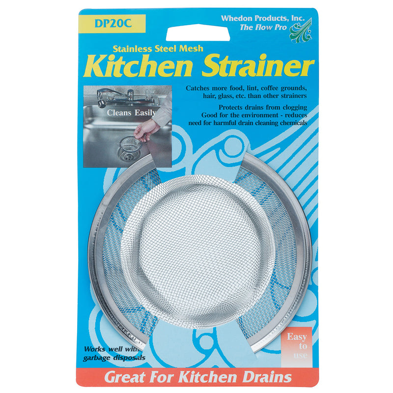 Whedon Drain protector 4-1/2 in. D Chrome Stainless Steel Mesh Strainer