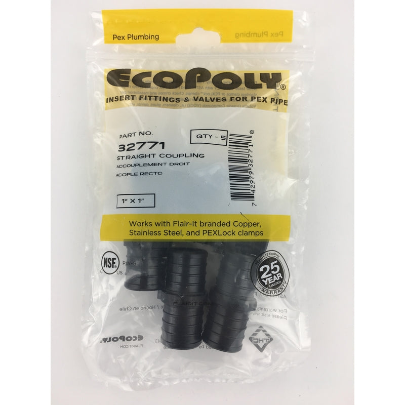 Flair-It Ecopoly 1 in. PEX Barb X 1 in. D PEX Coupling