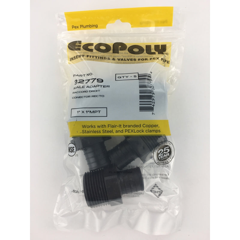 Flair-It Ecopoly 1 in. PEX Barb X 1 in. D MPT Male Adapter