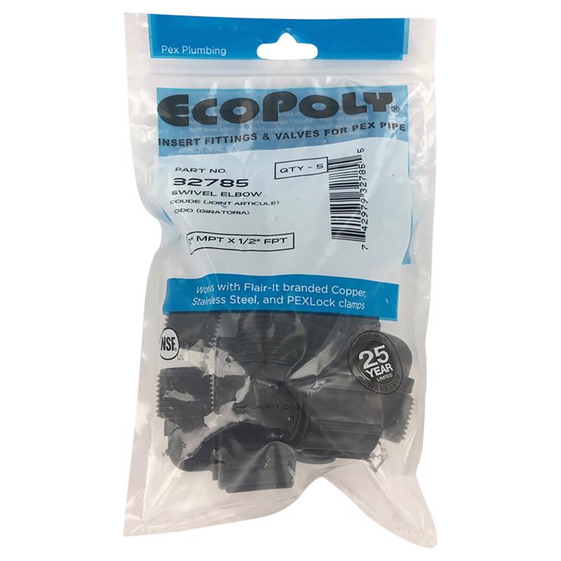 ECOPOLY SW ELBW 1/2" 5PK