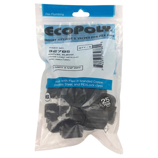ECOPOLY SW ELBW 1/2" 5PK