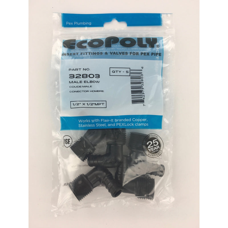 Flair-It Ecopoly 1/2 in. PEX Barb X 1/2 in. D PEX Elbow