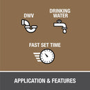 Oatey Clear Cement For PVC 4 oz