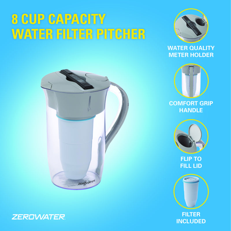 ZeroWater 10 cups Blue Water Filtration Pitcher