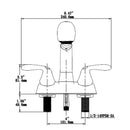 Home Plus Two Handle Chrome Laundry Faucet