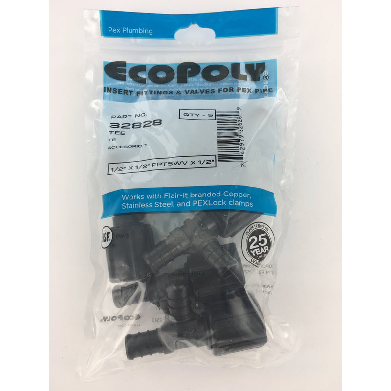 Flair-It Ecopoly 1/2 in. PEX Barb X 1/2 in. D FPT Tee