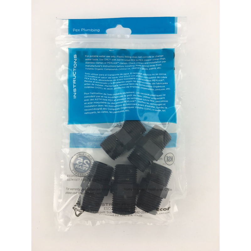 Flair-It Ecopoly 1/2 in. MPT X 1/2 in. D MPT Male Adapter