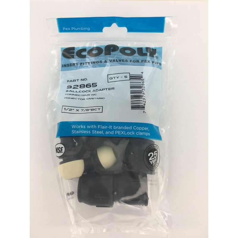 Flair-It Ecopoly 1/2 in. PEX Barb X 7/8 in. D BCT Ballcock Adapter