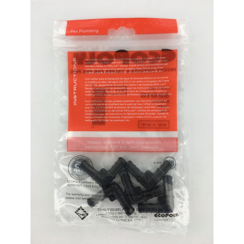 Flair-It Ecopoly 3/8 in. PEX Barb X 3/8 in. D PEX Elbow