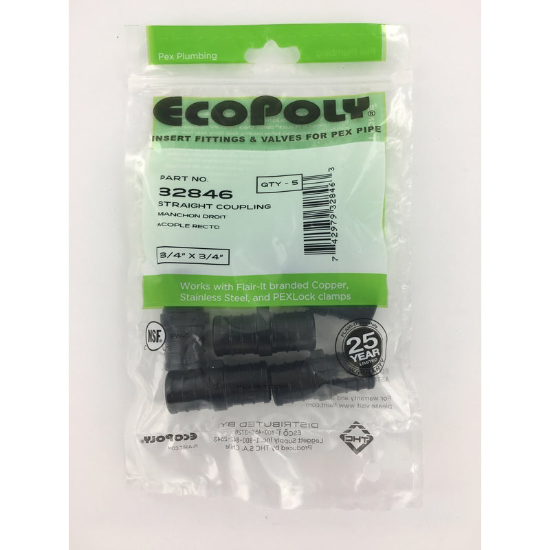 Flair-It Ecopoly 3/4 in. PEX Barb X 3/4 in. D PEX Coupling