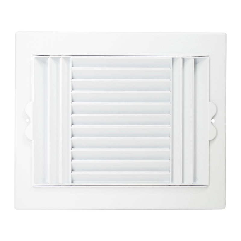 Deflect-O Jordan 10 in. H X 8 in. W 3-Way White Plastic Ceiling Register