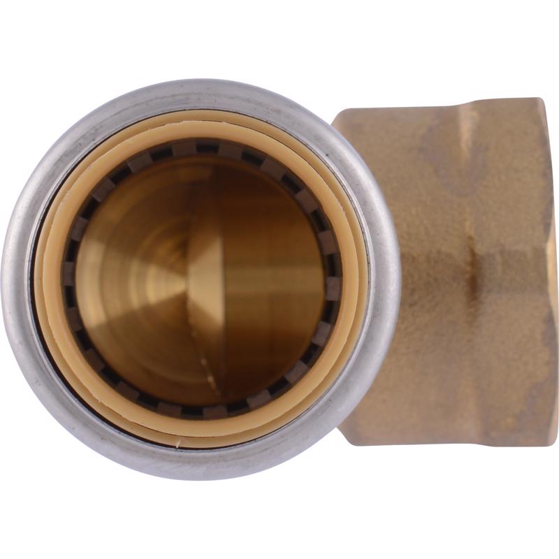 SharkBite Push to Connect 3/4 in. FNPT X 3/4 in. D FNPT Brass 90 Degree Elbow