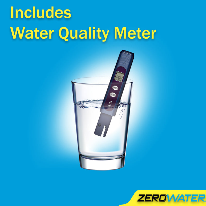 ZeroWater Ready-Pour 7 cups Blue Water Filtration Pitcher