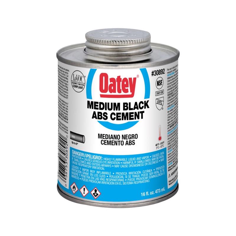 Oatey Black Cement For ABS 16 oz