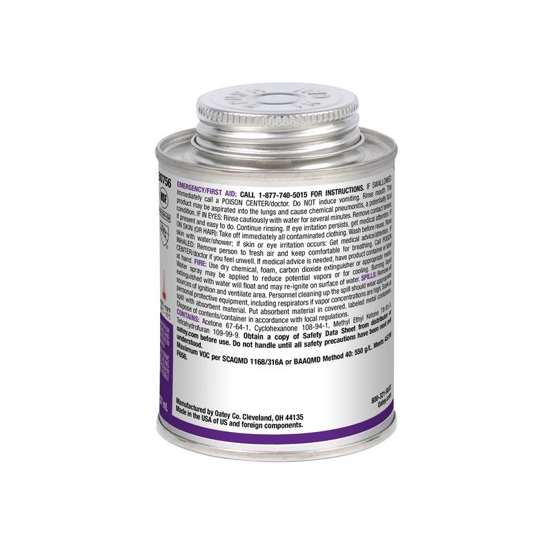 Oatey Purple Primer and Cement For CPVC/PVC 8 oz