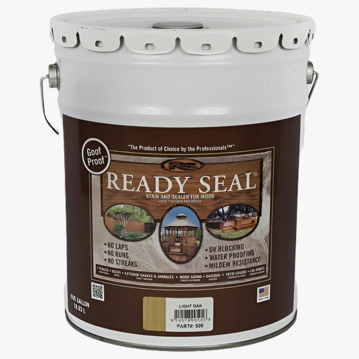 Ready Seal Goof Proof Semi-Transparent Flat Natural Oil-Based Penetrating Wood Stain/Sealer 5 gal