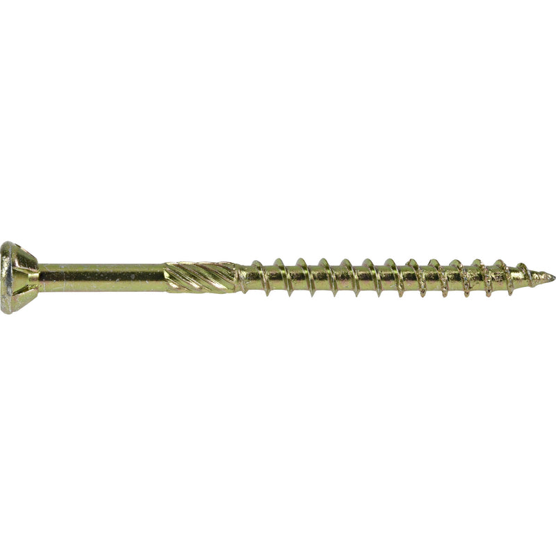 Hillman Power Pro No. 9 X 2-1/2 in. L Star Yellow Zinc Wood Screws 1 lb 100 pk