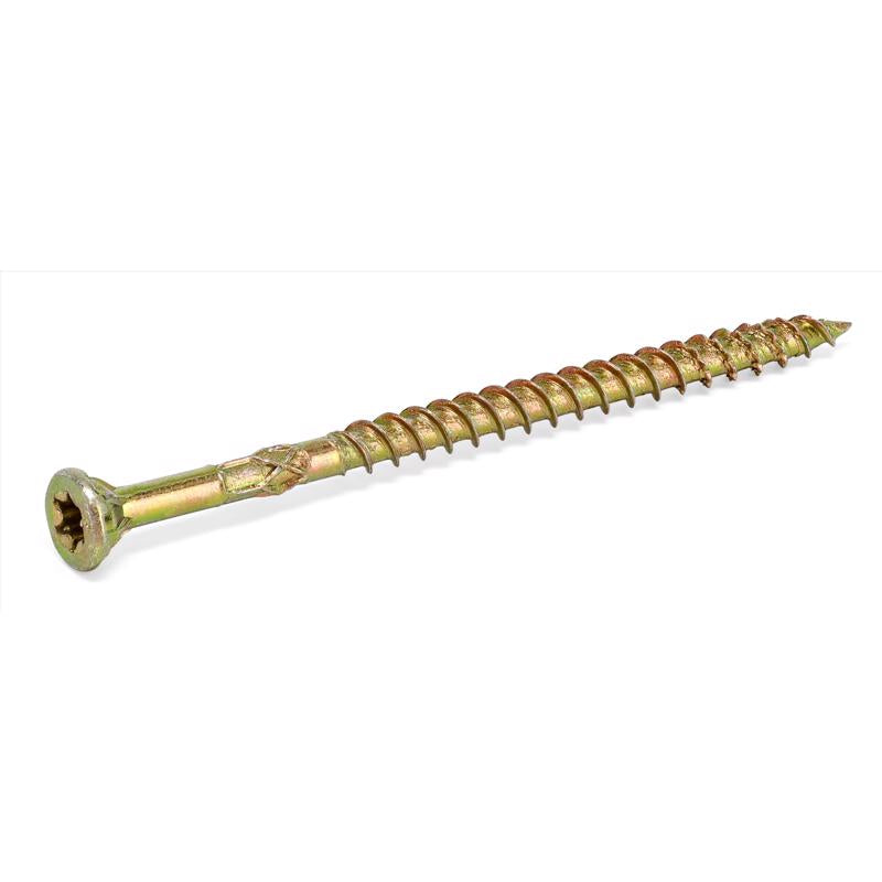 Hillman Power Pro No. 9 X 3 in. L Star Yellow Zinc Wood Screws 1 lb 83 pk