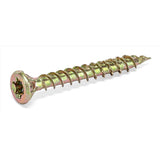 Hillman Power Pro No. 8 X 1-3/4 in. L Star Yellow Zinc Wood Screws 1 lb 175 pk