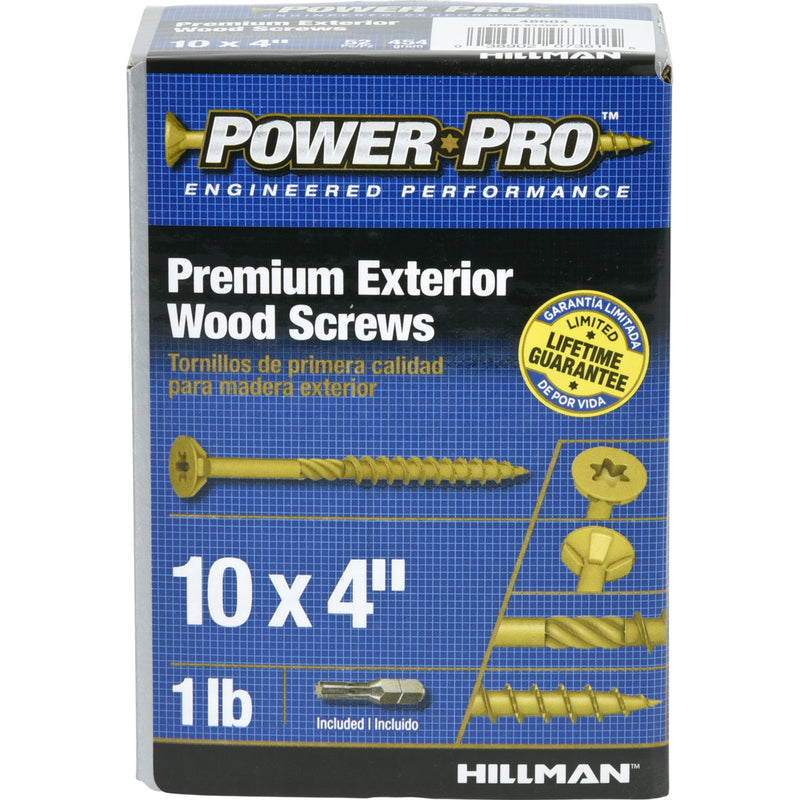 Hillman Power Pro No. 10 X 4 in. L Star Flat Head Premium Deck Screws 1 lb 57 pk