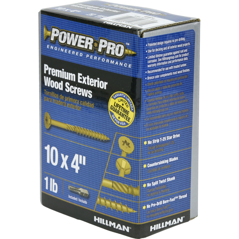 Hillman Power Pro No. 10 X 4 in. L Star Flat Head Premium Deck Screws 1 lb 57 pk