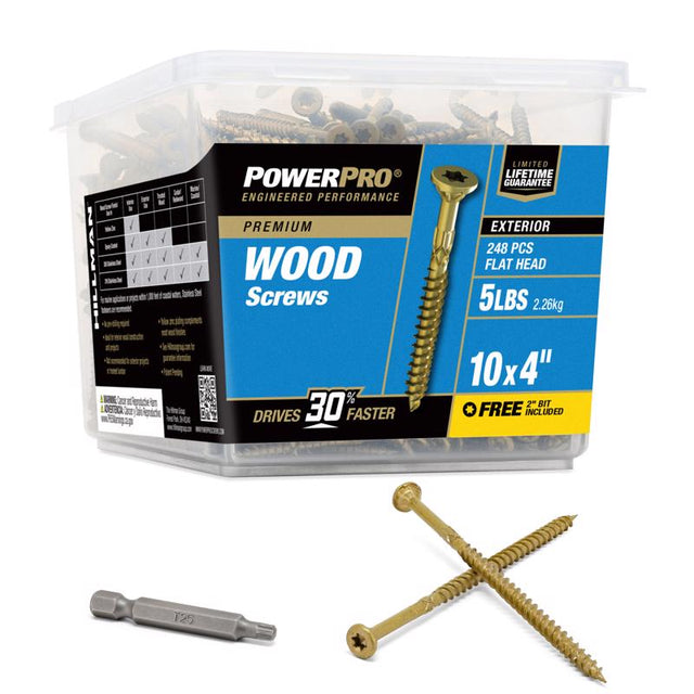 DECK SCREW #10 STR 4" 5LB