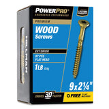 HILLMAN Power Pro No. 9 in. X 2-1/4 in. L Bronze Star Flat Head Premium Deck Screws 1 lb 113 pk