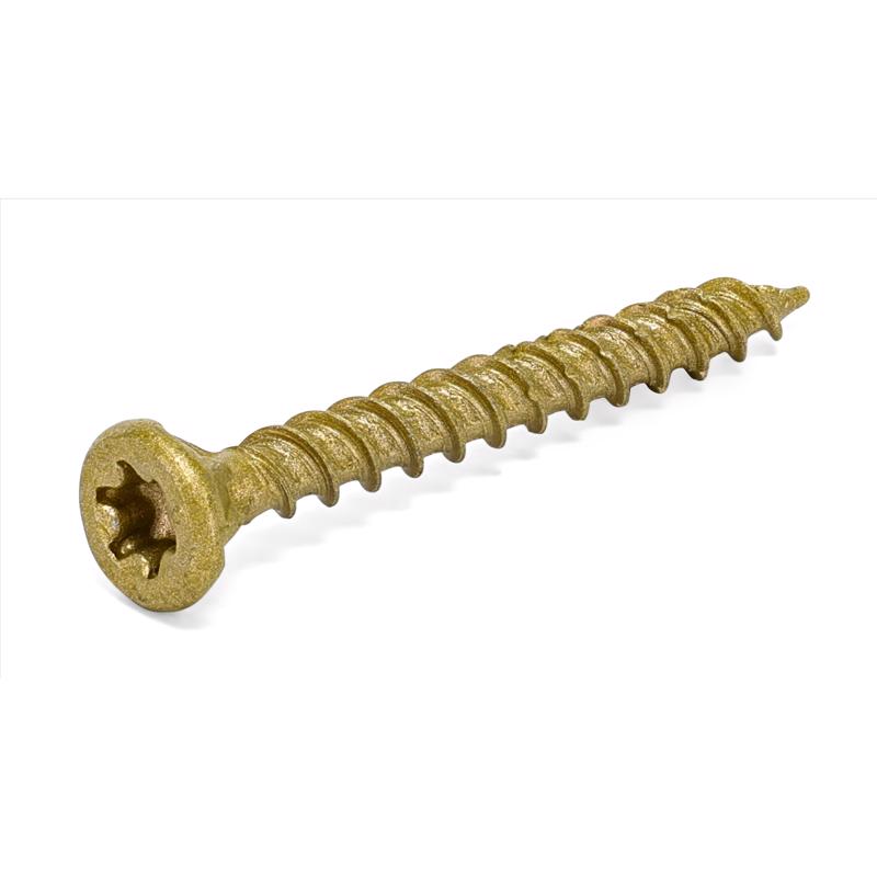 Hillman Power Pro No. 8 X 1-3/4 in. L Star Bronze Ceramic Wood Screws 1 lb 175 pk