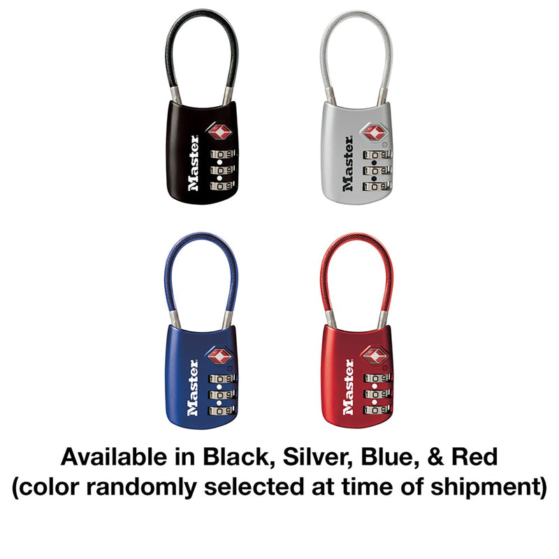 Master Lock 1-9/16 in. H X 1-3/16 in. W Steel 3-Dial Combination Luggage Lock