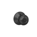 Schlage Plymouth Matte Black Entry Knobs Key: K4 1-3/4 in.