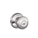 Schlage Georgian Classic Bright Brass/Bright Chrome Privacy Knob Right or Left Handed