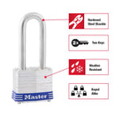Master Lock 1-9/16 in. W Steel Pin Tumbler Padlock Keyed Alike