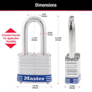 Master Lock 1-9/16 in. W Steel Pin Tumbler Padlock Keyed Alike