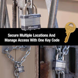 Master Lock 2 in. W Steel Pin Tumbler Padlock Keyed Alike