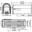 Gibraltar Mailboxes Franklin Contemporary Galvanized Steel Post Mount Black Mailbox