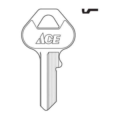 Ace Padlock Key Blank CP1 - 88/30KB Single
