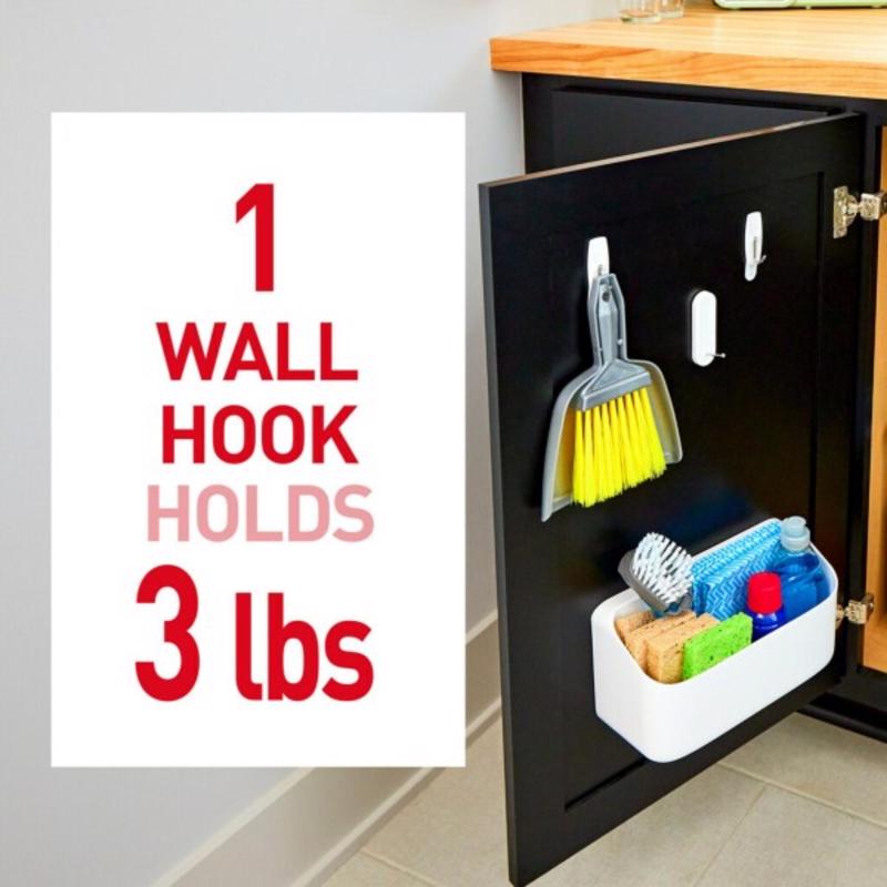 3M Command Medium Plastic Hook 3.16 in. L 7 pk