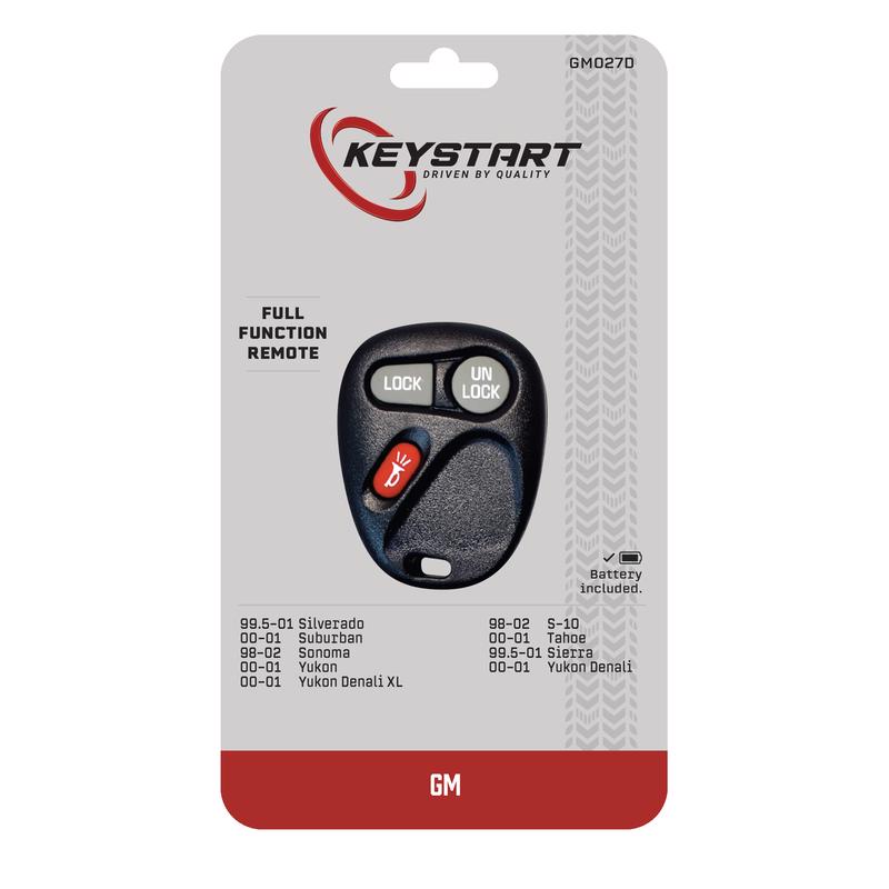 KeyStart Self Programmable Remote Automotive Replacement Key GM027 Double For GM