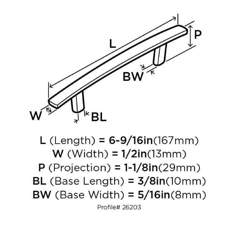 Amerock Cyprus Arch Cabinet Pull 3-3/4 in. Satin Nickel 1 pk